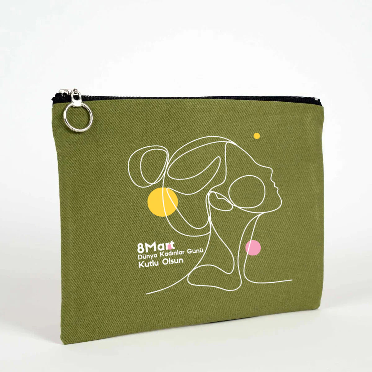 30×21 cm Yeşil Astarlı Portföy Çanta – Kadınlar Günü Hediyesi - görsel 8