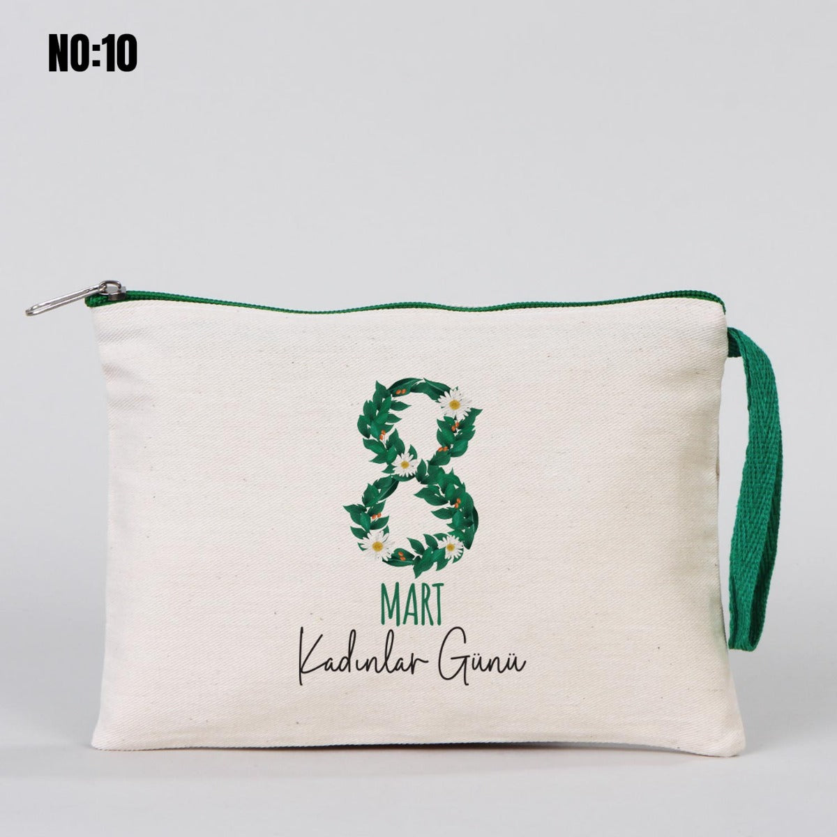 Kadınlar Günü Renkli Fermuarlı Clutch 21x15 cm - görsel 15