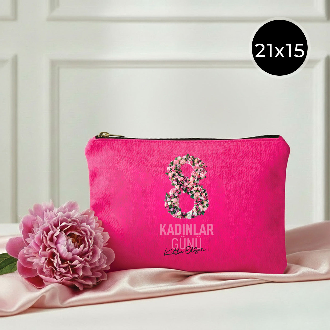 Kadınlar Gününe Özel Renkli Star Clutch - 21x15 cm