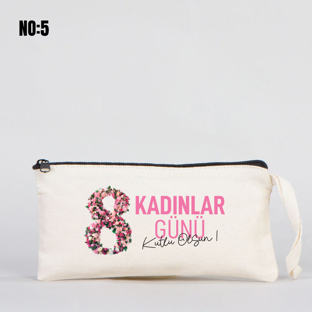 Bez Kalemlik Çanta 21x10 cm Kadınlar Gününe Özel - görsel 6