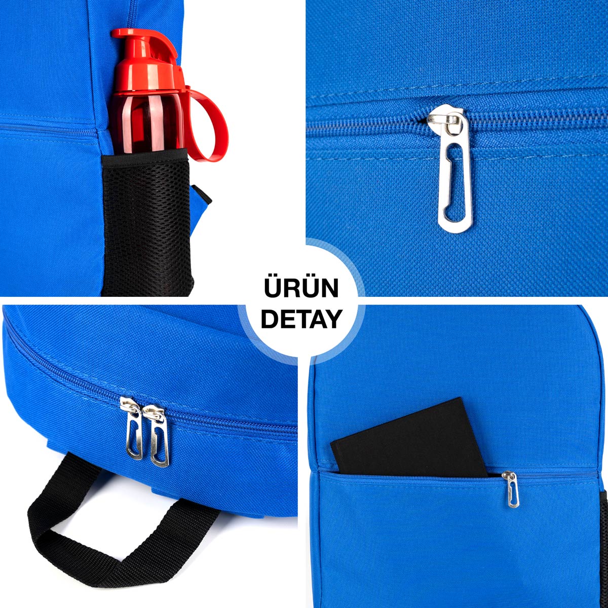 Sırt Çantası Okul Öğrenci Seyahat Promosyon İmperteks Mavi - yakın çekim