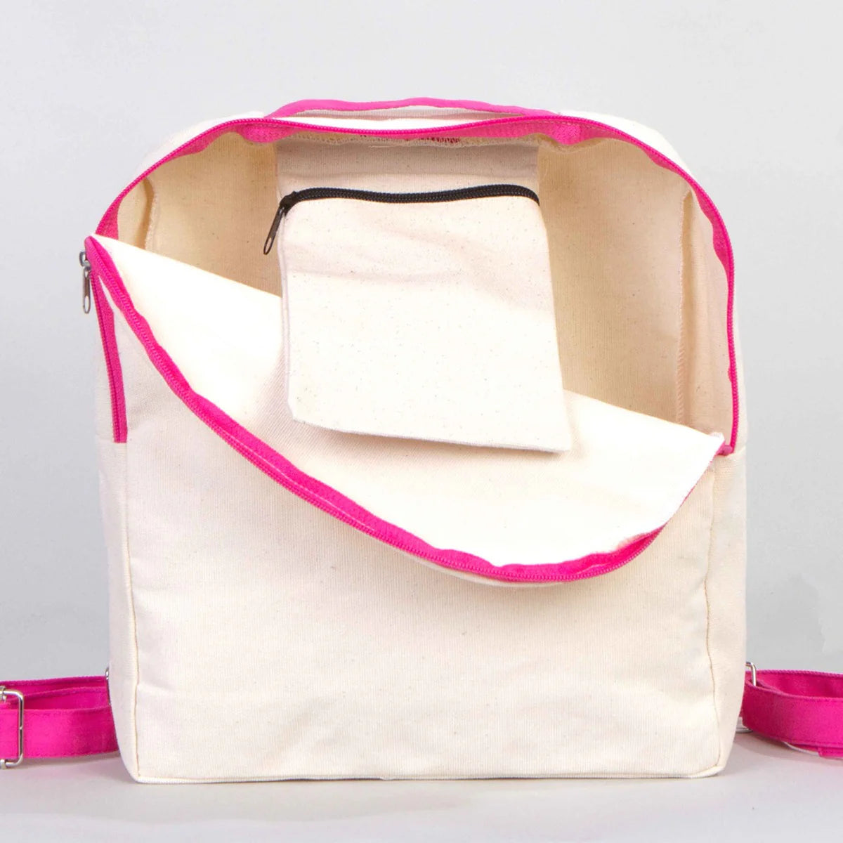 Boyanabilir 25x32x10 cm Fuşya Renk VIP Kanvas Sırt Modeli - 23 Nisan Hediyesi - görsel 7