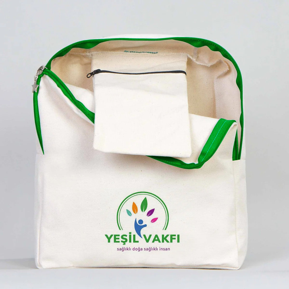 Yeşil VIP Kanvas Sırt Çantası (Özelleştirilebilir)