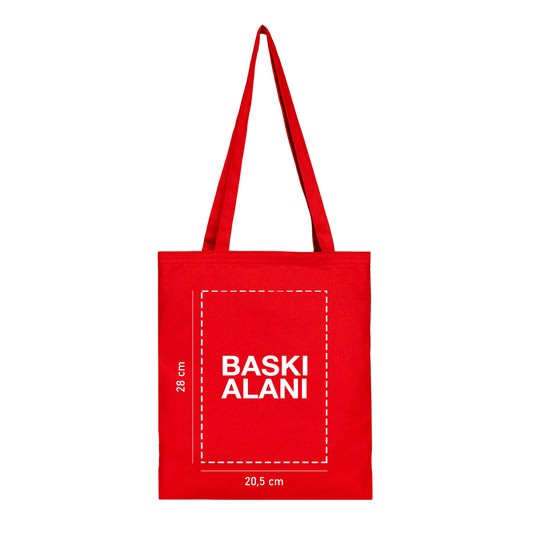 Gabardin Bez Çanta Kırmızı 35x40 cm (Özelleştirilebilir)