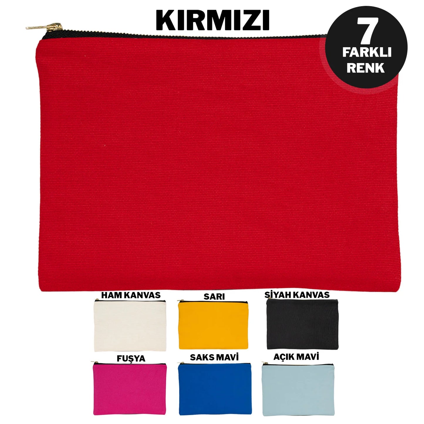 25x18 cm Kırmızı Metal Fermuarlı Kalemlik - Harçlık & Şeker Cüzdanı - görsel 9