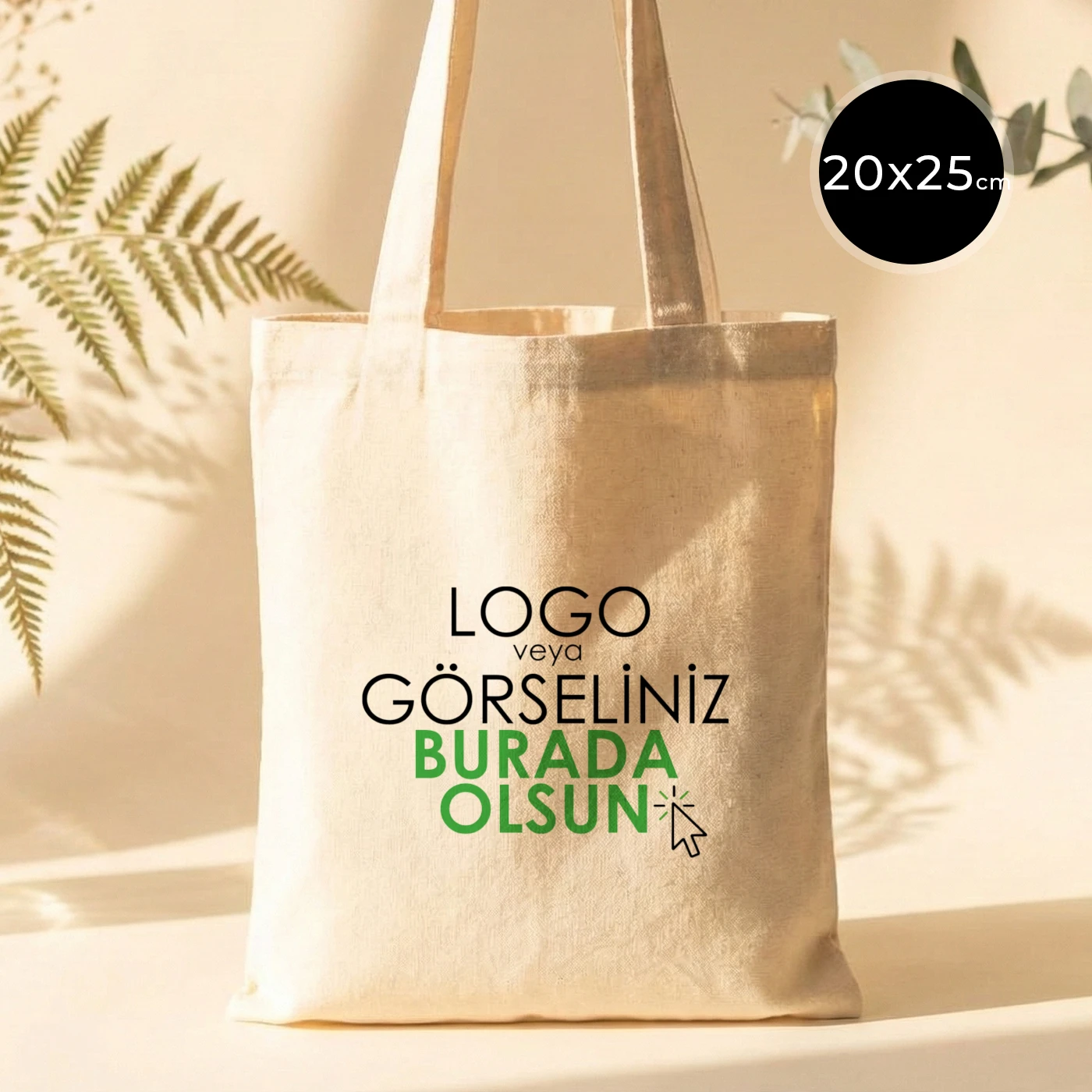 Kitap Çantası - Hambez Çanta 20x25 cm (Özelleştirilebilir)