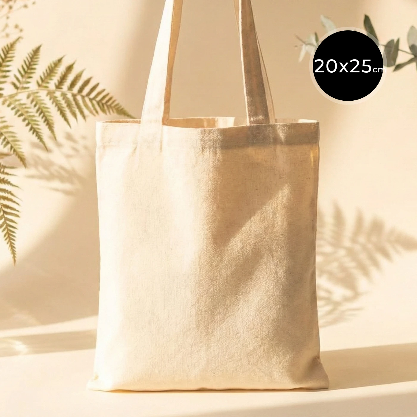 Kitap Çantası - Ham Bez Çanta 20x25 cm