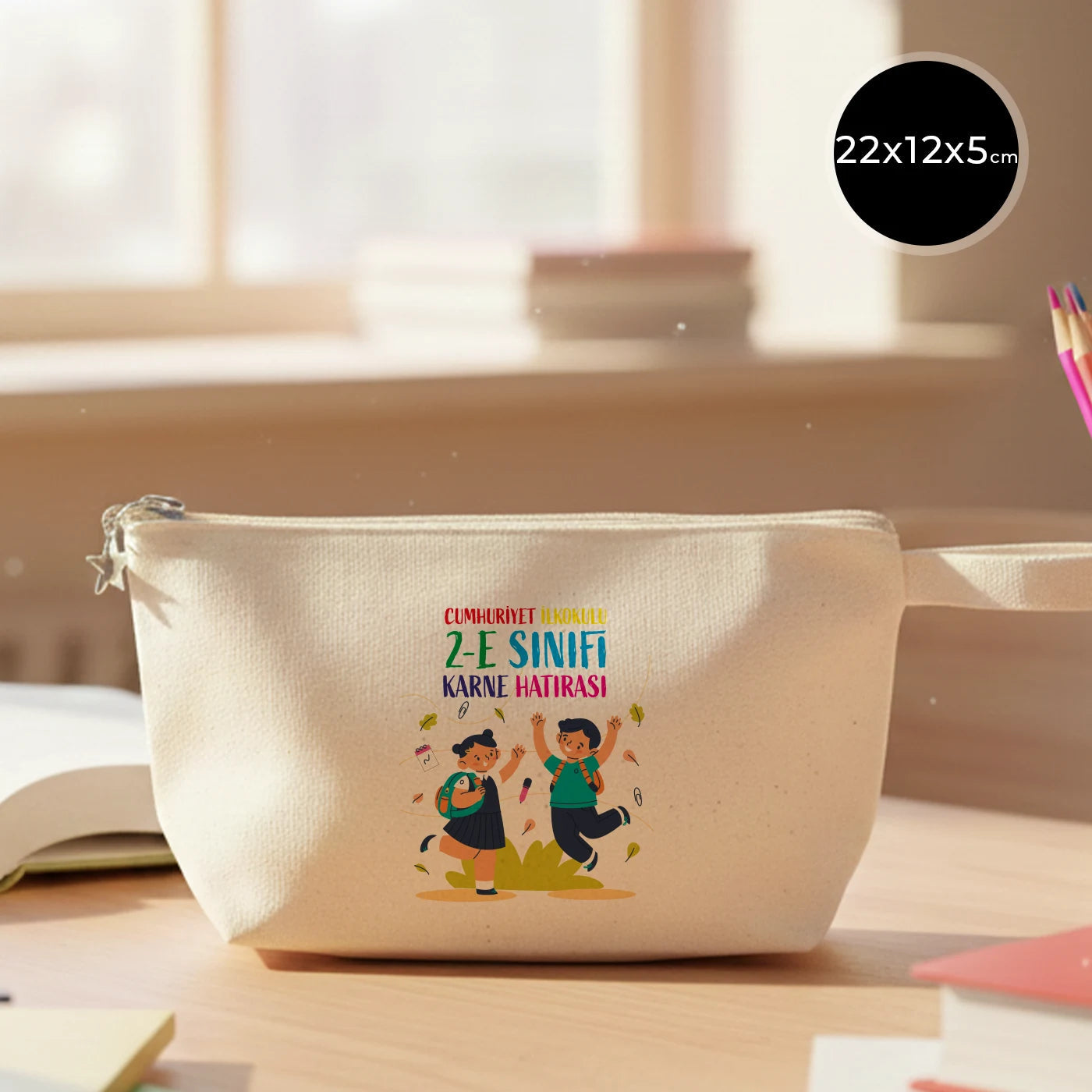 Karne Günü Hediyesi Kalemlik/Clutch - Körüklü 22x12x5 cm