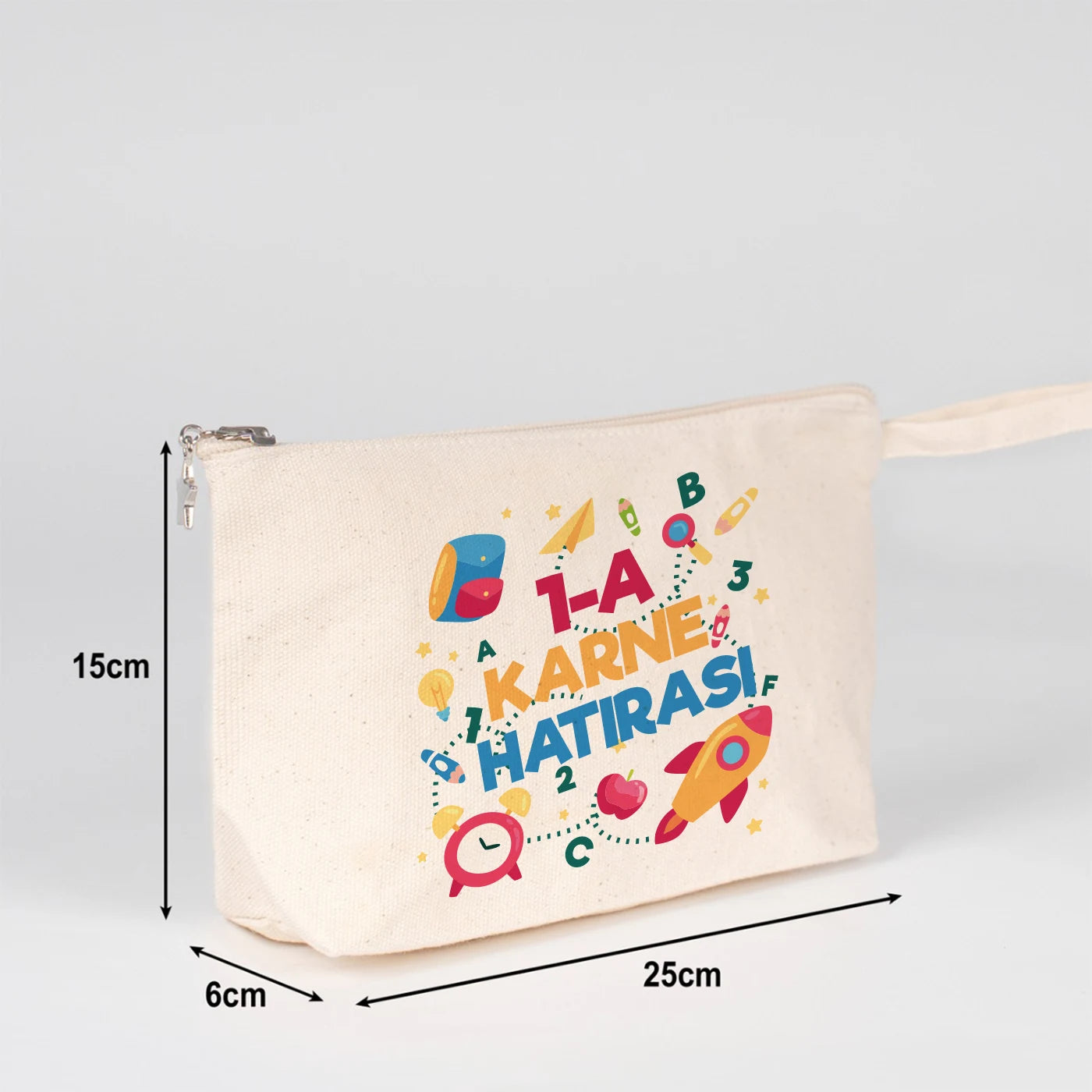 Karne Günü Hediyesi Körüklü Kanvas Clutch Çanta – 25x15x6 cm