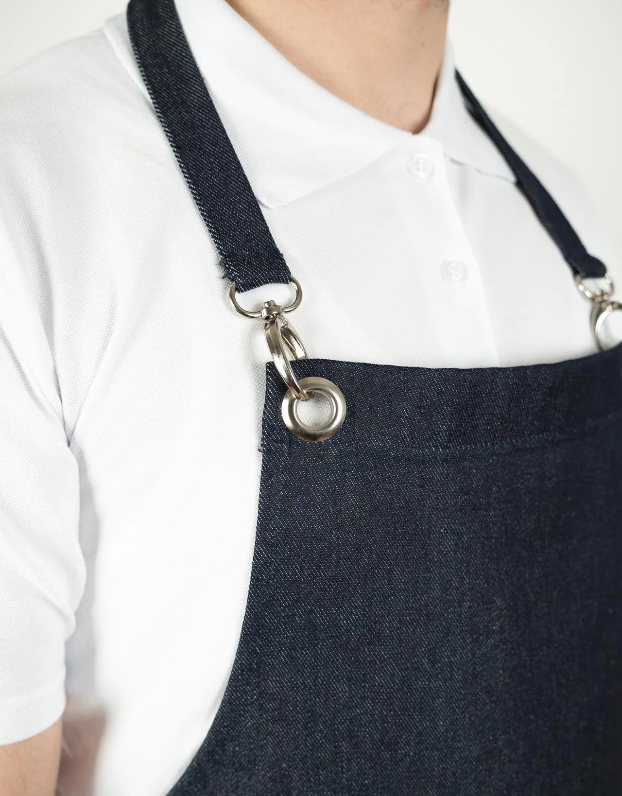 MasterChef Mutfak Önlüğü -  Koyu Mavi Denim Kumaş - görsel 8