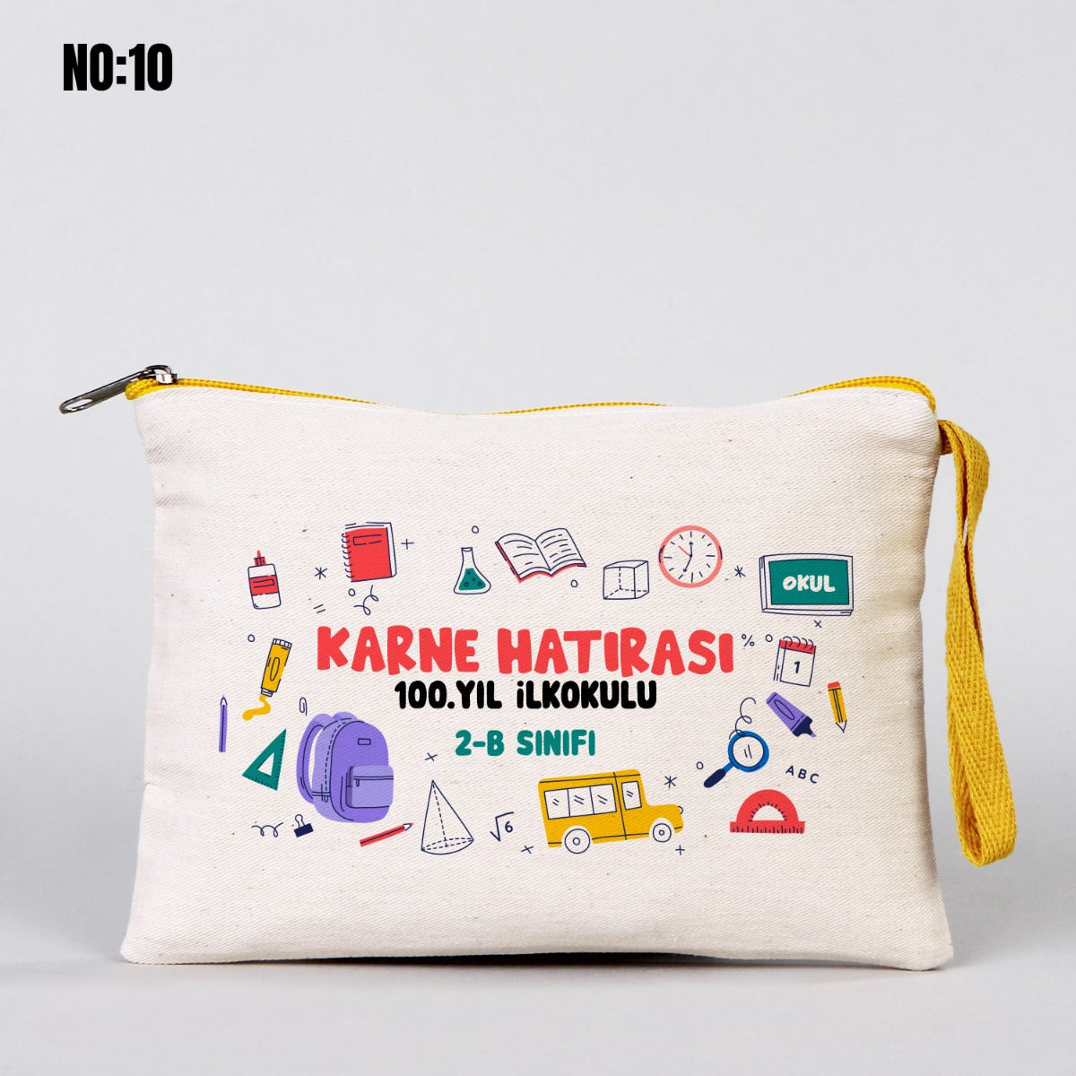 Karne Günü Renkli Fermuarlı Clutch - 21x15 cm (Özelleştirilebilir) - istecanta.com