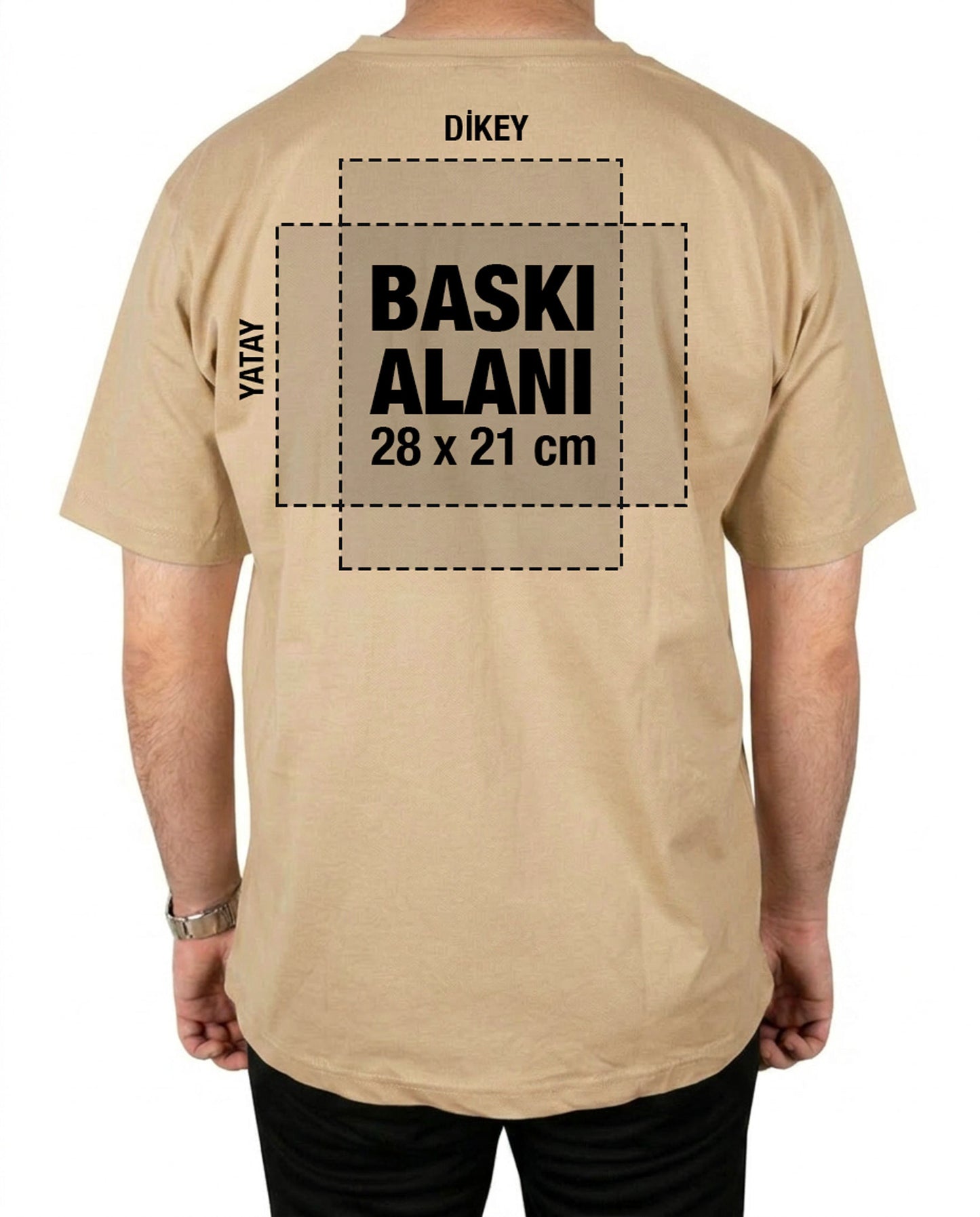 Premium Tişört Kum Beji (Özelleştirilebilir)
