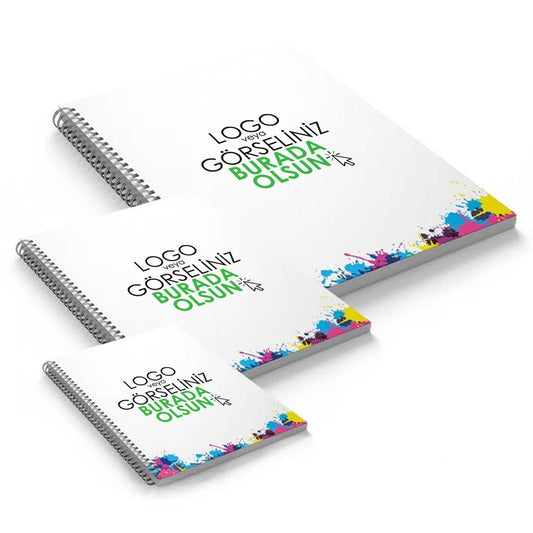 Kuşe Metal Spiralli Defter - Özel Baskılı - istecanta.com