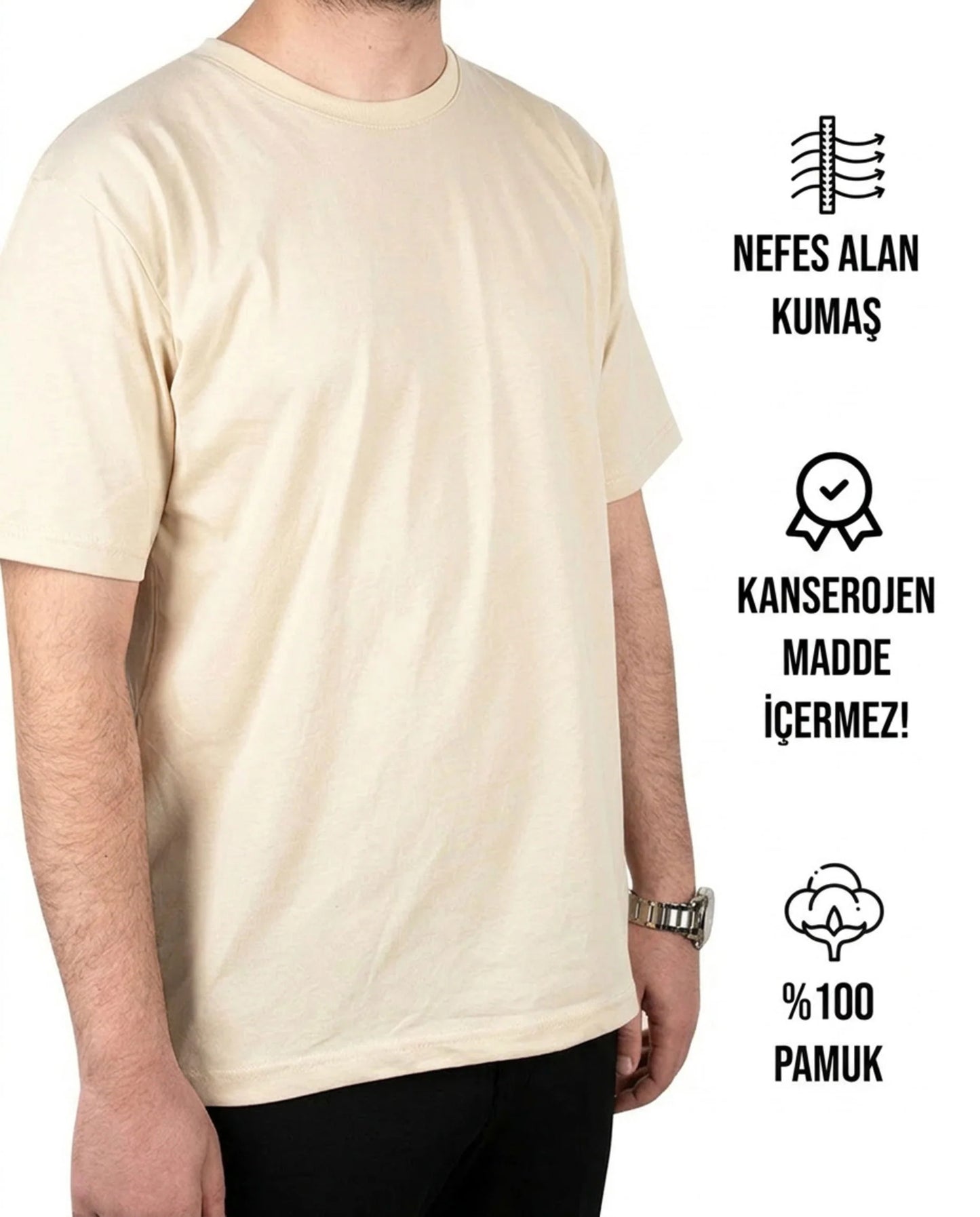Premium Tişört Kutup Beyazı (Özelleştirilebilir)