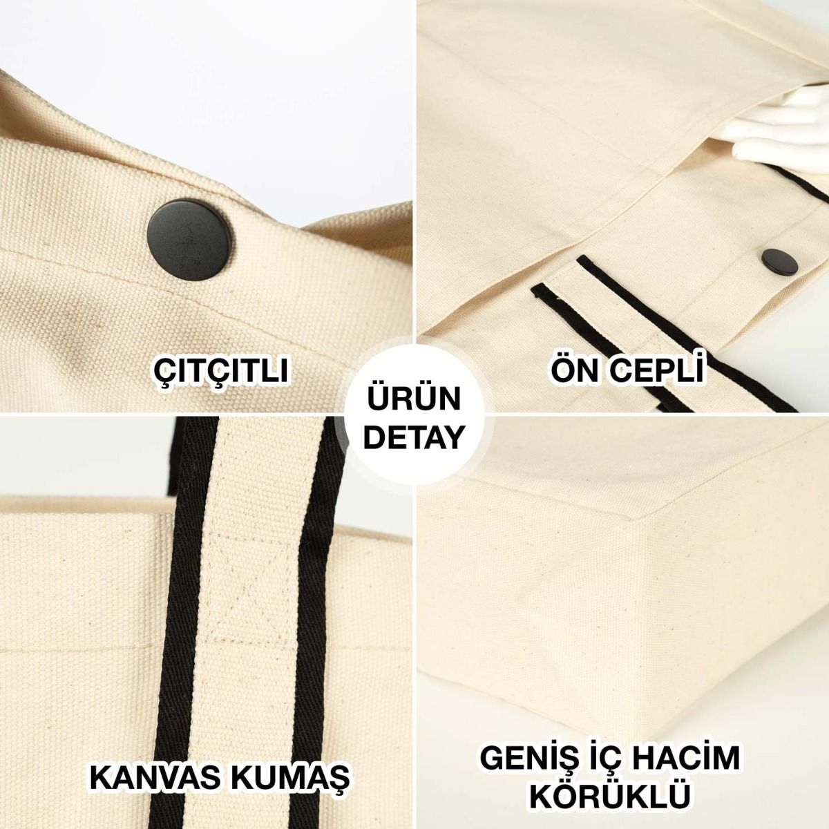 Kadınlar Günü Baskılı LUX Kanvas Çanta - 40x35x10 cm (Özelleştirilebilir)