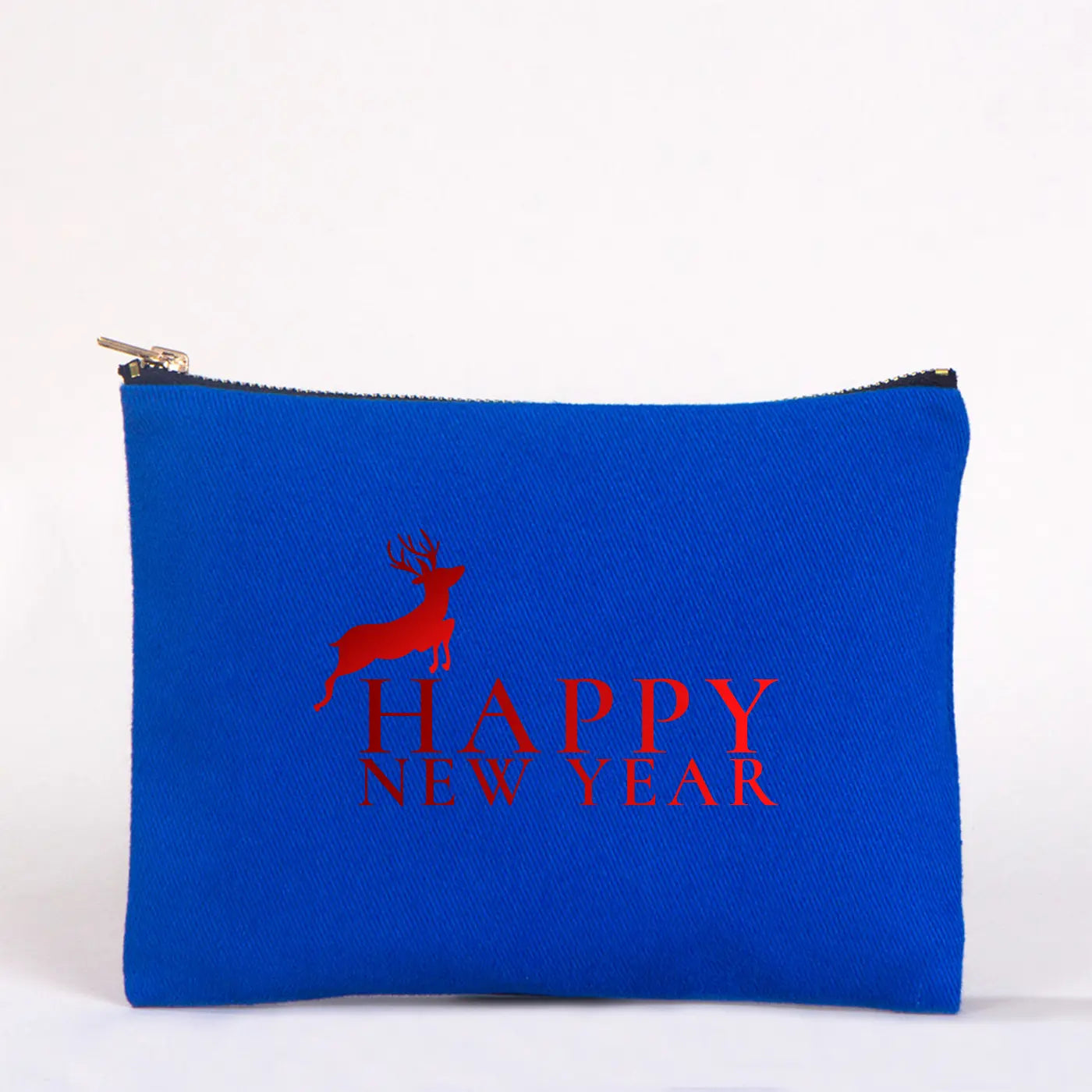 Yılbaşı Star Clutch 21x15 Saks Mavi - Metal Fermuar (Özelleştirilebilir)