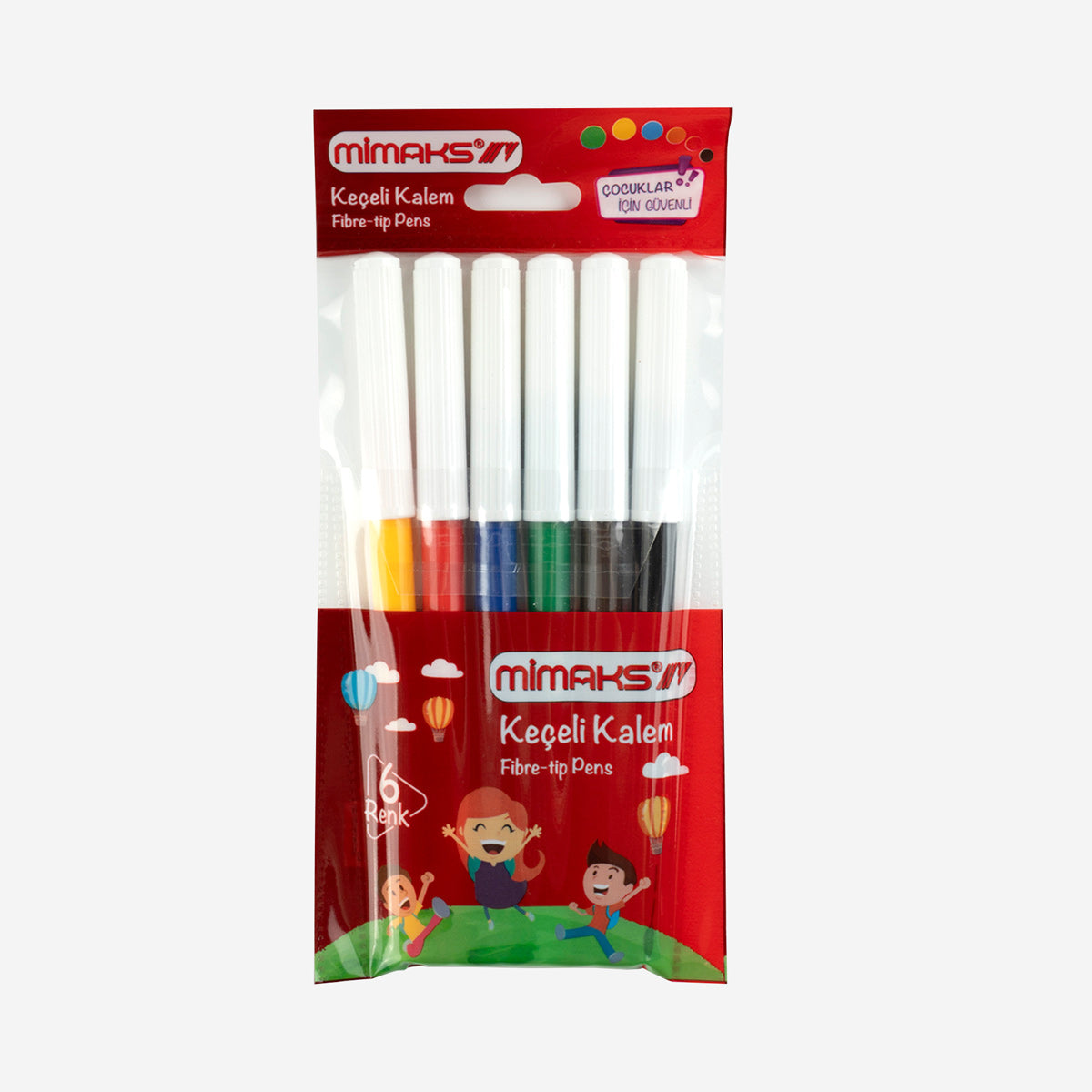 Mimaks / Keçeli Kalem 6'lı Pvc