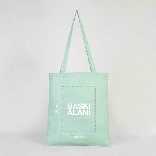 Gabardin Bez Çanta Mint Yeşili 35x40 cm