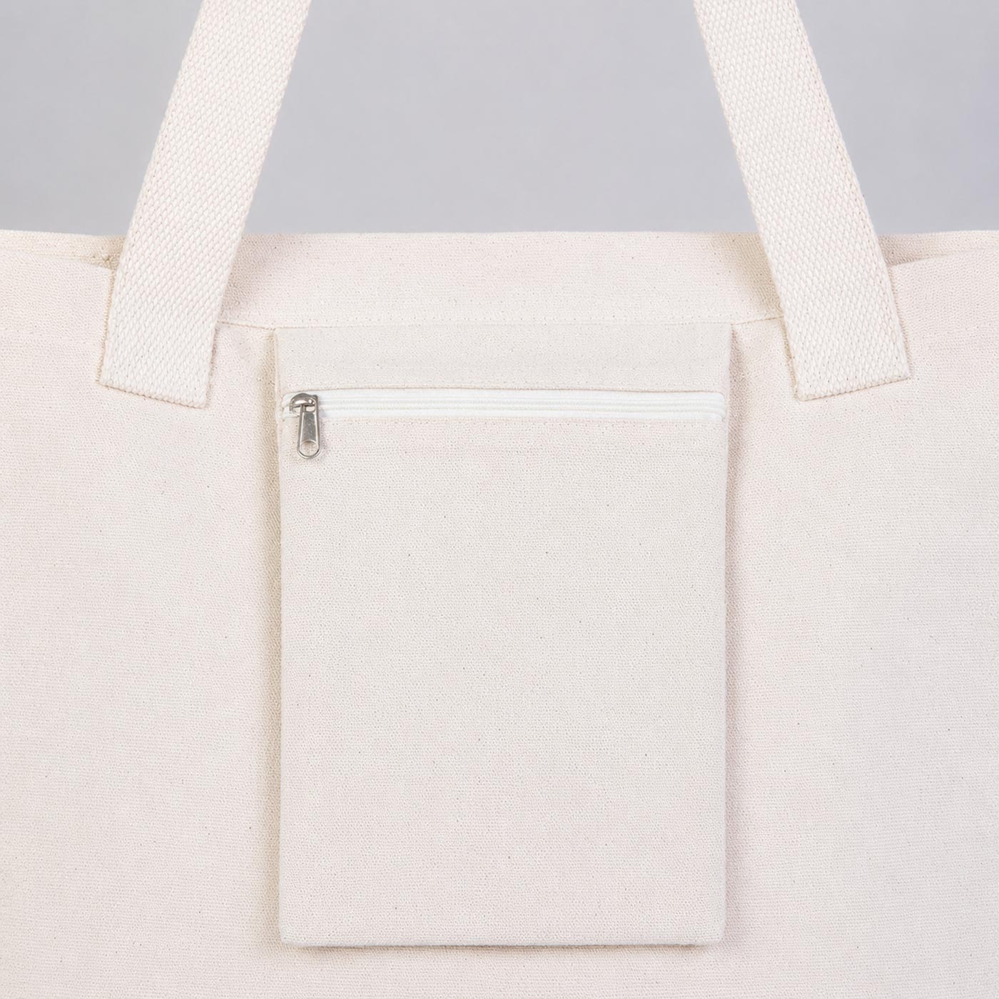 Modern Kanvas Çanta - Dıştan Örgü Kulp 45x35x8 cm