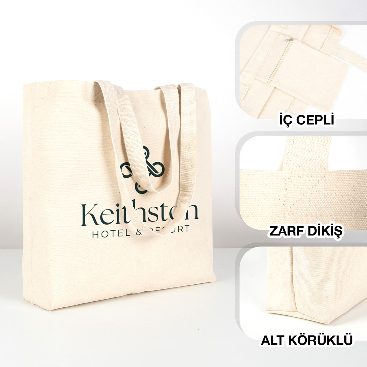 Baskılı Kanvas Büyük Plaj Çantası - (Özelleştirilebilir)
