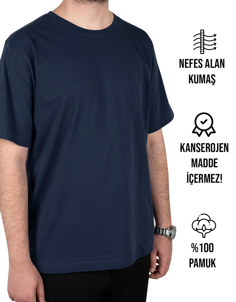 Premium Tişört Lacivert (Özelleştirilebilir)