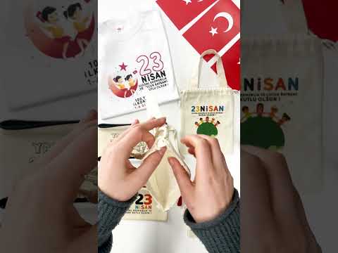 10x13 Sarı İpli Bez Kese – 23 Nisan Hediyesi