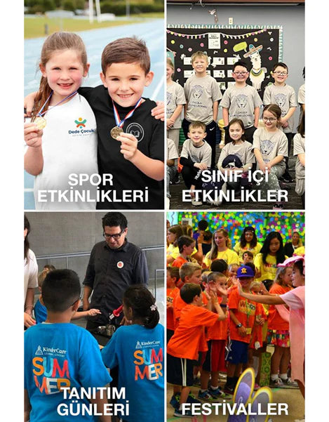 Ay Yıldız Baskılı Promosyon Çocuk Tişört - Kırmızı - görsel 7