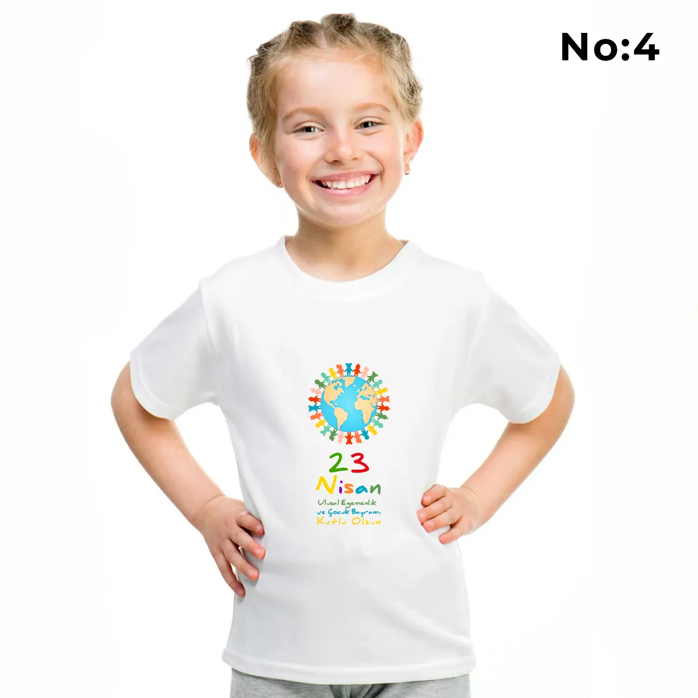 Baskılı Promosyon Tişört Beyaz - 23 Nisan Hediyesi - kullanım örneği