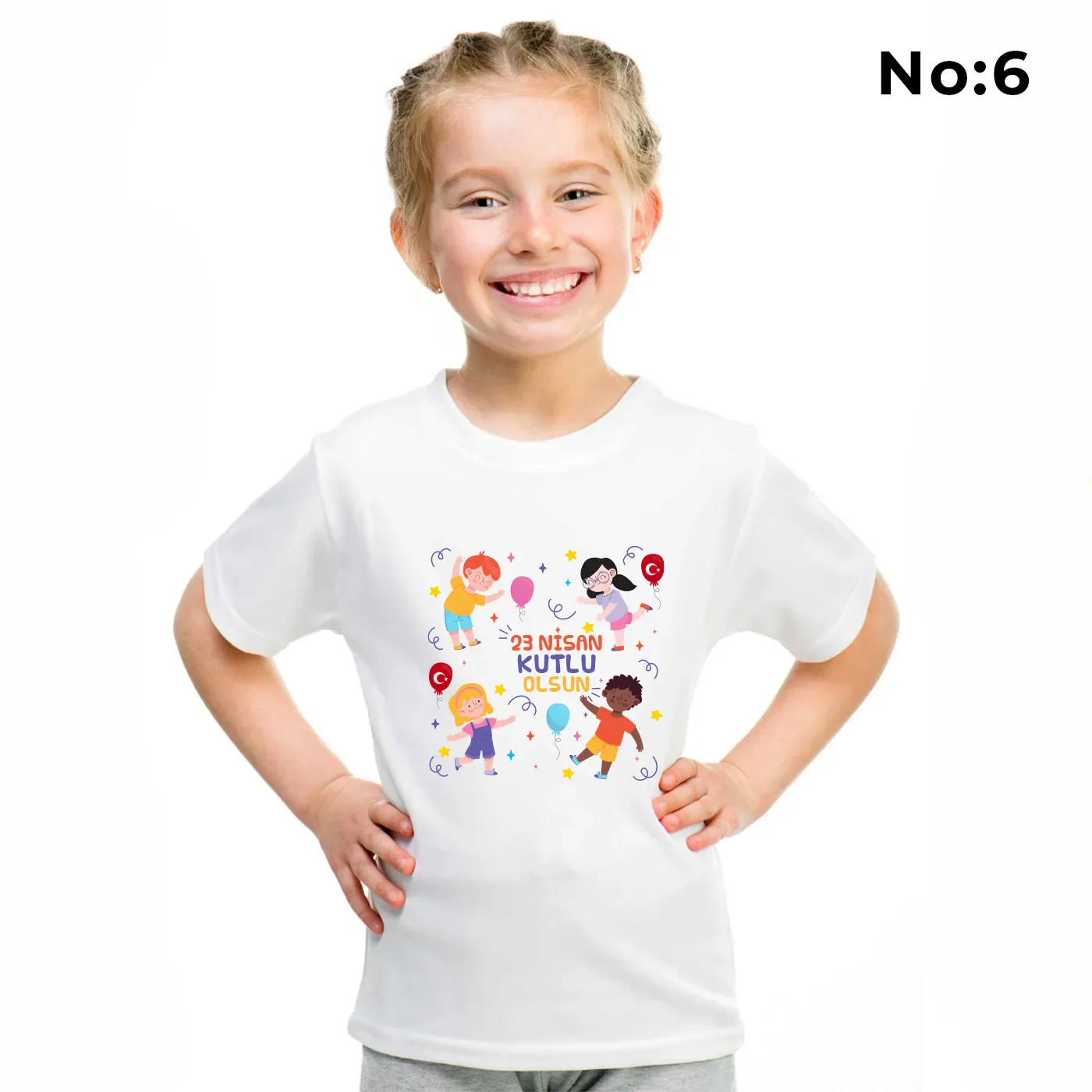 Baskılı Promosyon Tişört Beyaz - 23 Nisan Hediyesi - görsel 6
