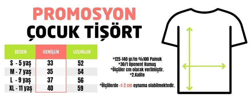 Ay Yıldız Baskılı Promosyon Çocuk Tişört - Kırmızı - görsel 14