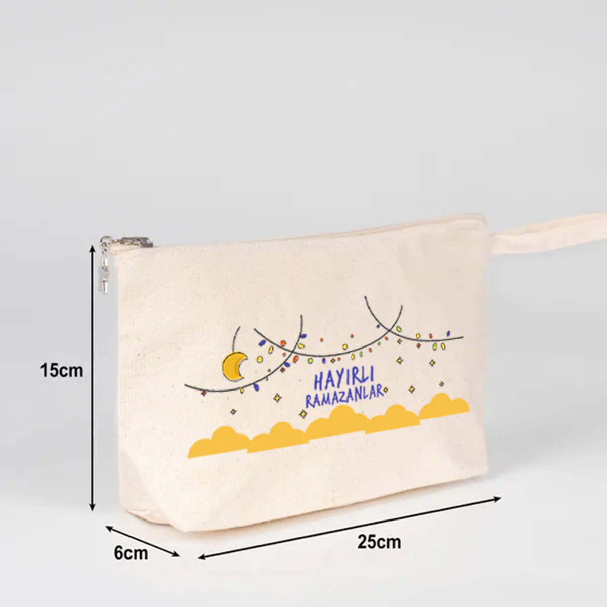 25x15x6 cm Kanvas Kalemlik Körüklü - Bayram Hediyesi - farklı açı