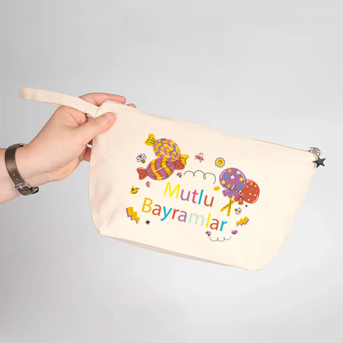 25x15x6 cm Kanvas Kalemlik Körüklü - Bayram Hediyesi - görsel 6