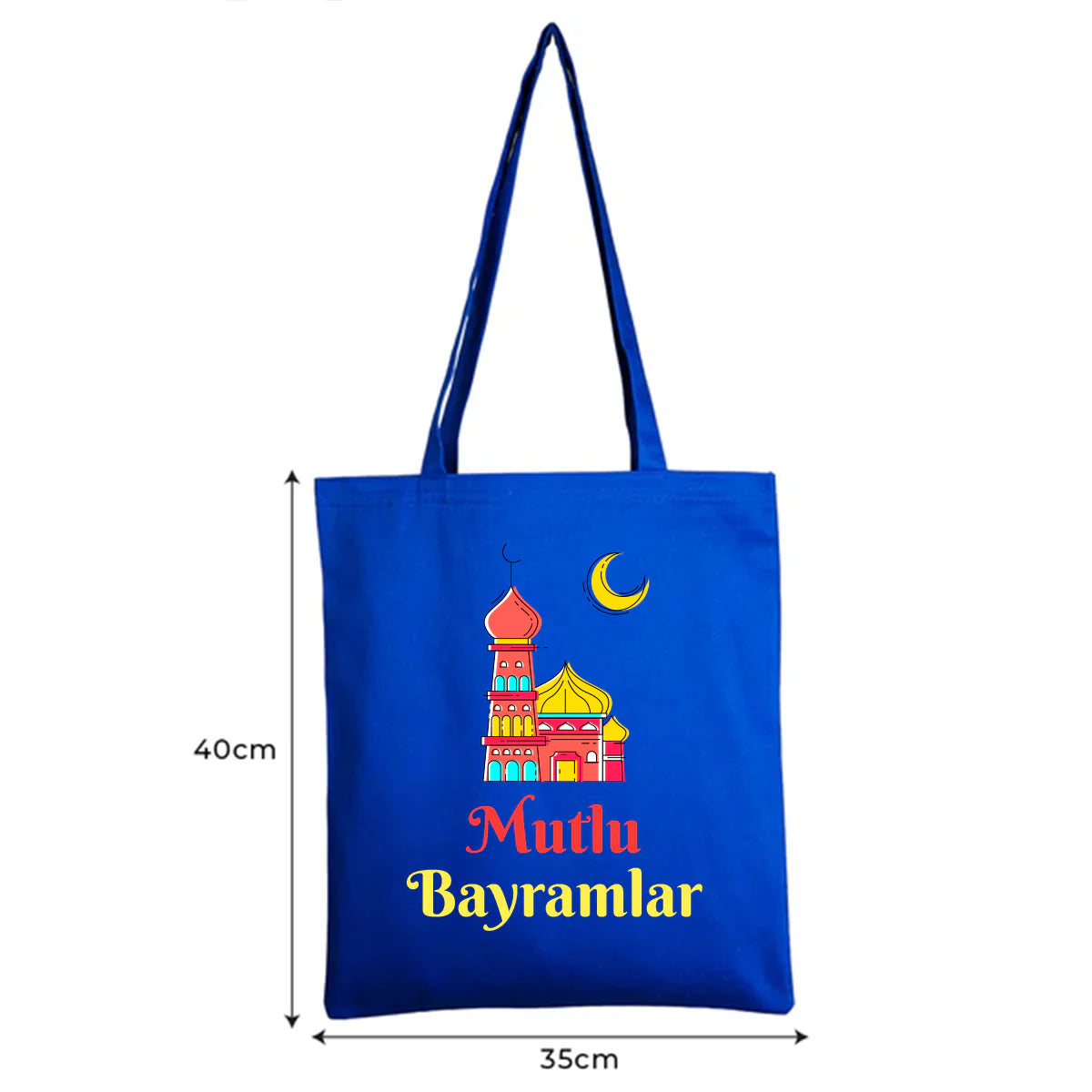35x40 cm Mavi Renk Gabardin Bez Model - Bayram Çantası