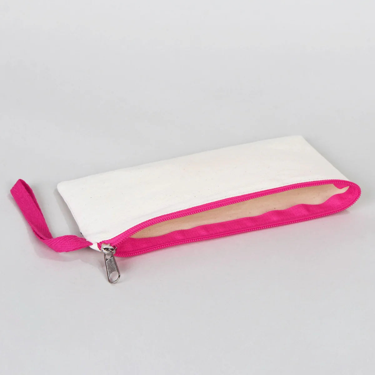Boyanabilir 21x10 cm Fuşya Fermuarlı Bez Kese - 23 Nisan Hediyesi - görsel 8