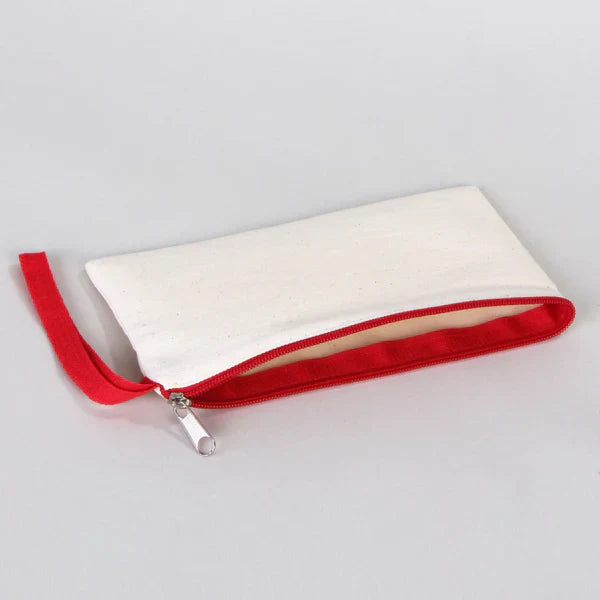 Boyanabilir 21x10 cm Kırmızı Fermuarlı Kalemlik Çanta - Bayram Çantası - görsel 7