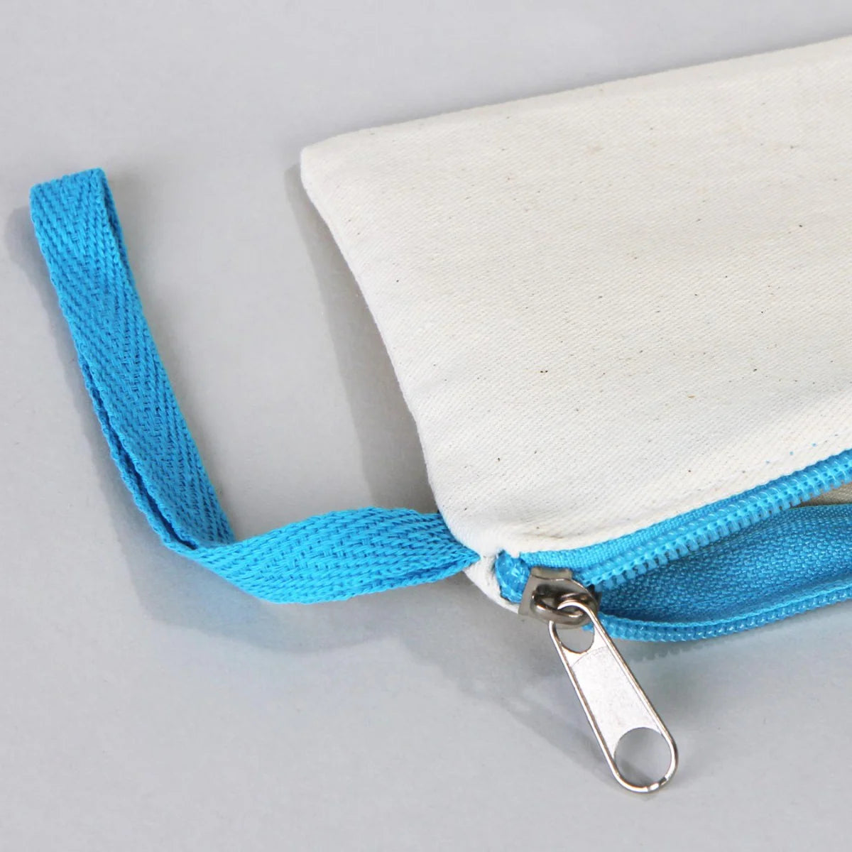 Boyanabilir 21x10 cm Turkuaz Fermuarlı Bez Kese - 23 Nisan Hediyesi - görsel 10