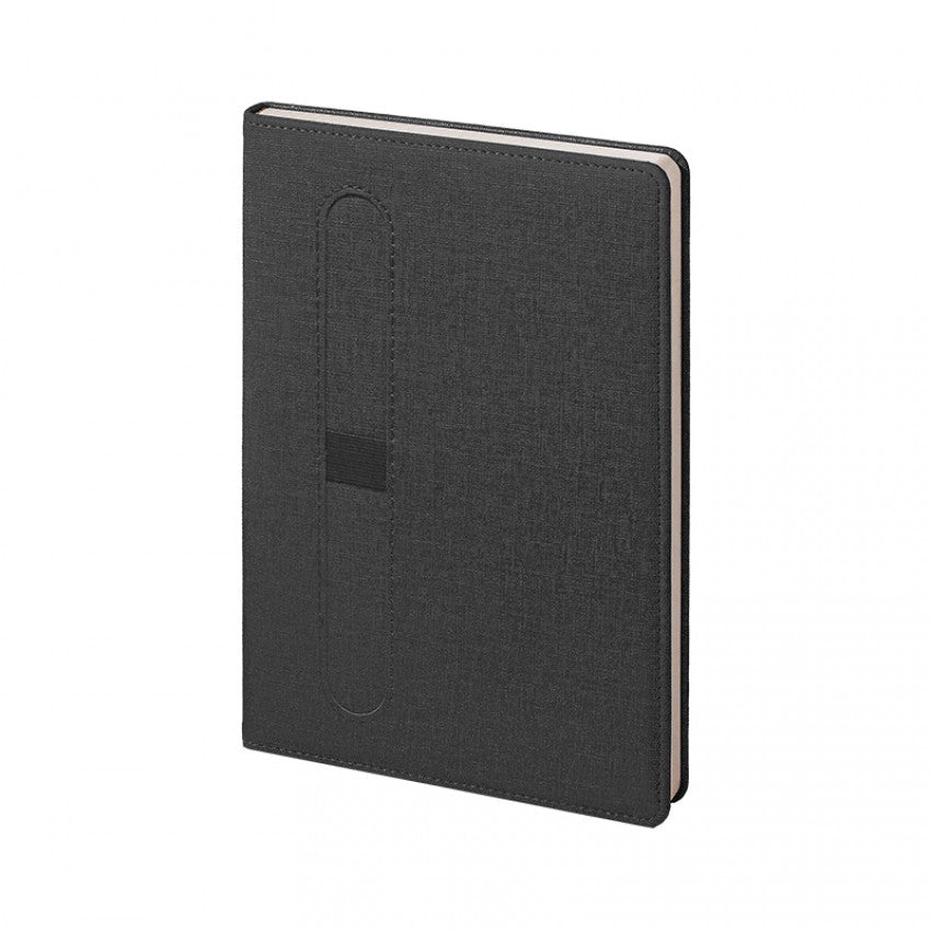 Çizgili Dokulu ve Metal Ayraçlı Termo Deri Defter 2425 (Ivory Kağıt)