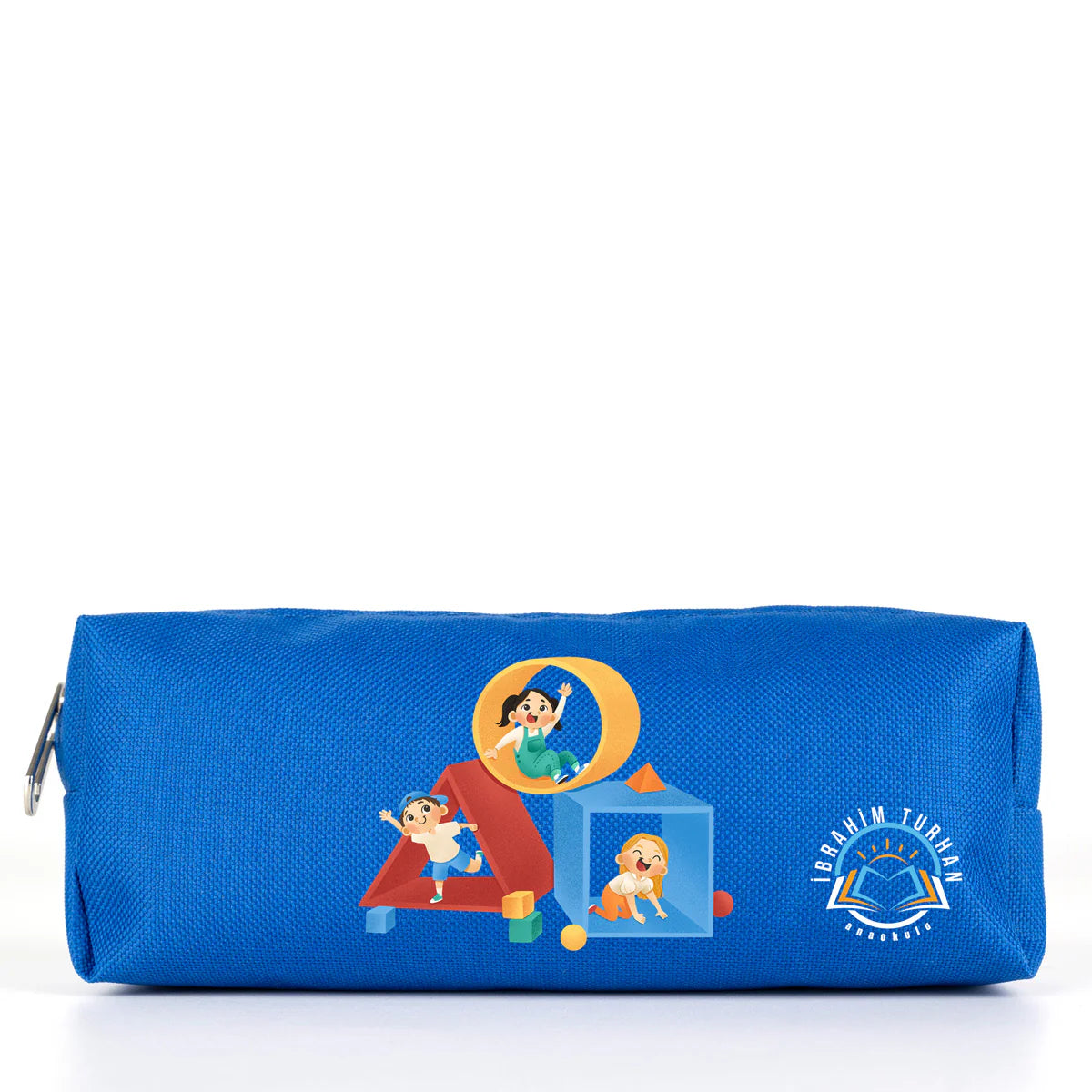 Kalemlik Okul Promosyon Kalem Çantası Mavi (Özelleştirilebilir) - farklı açı