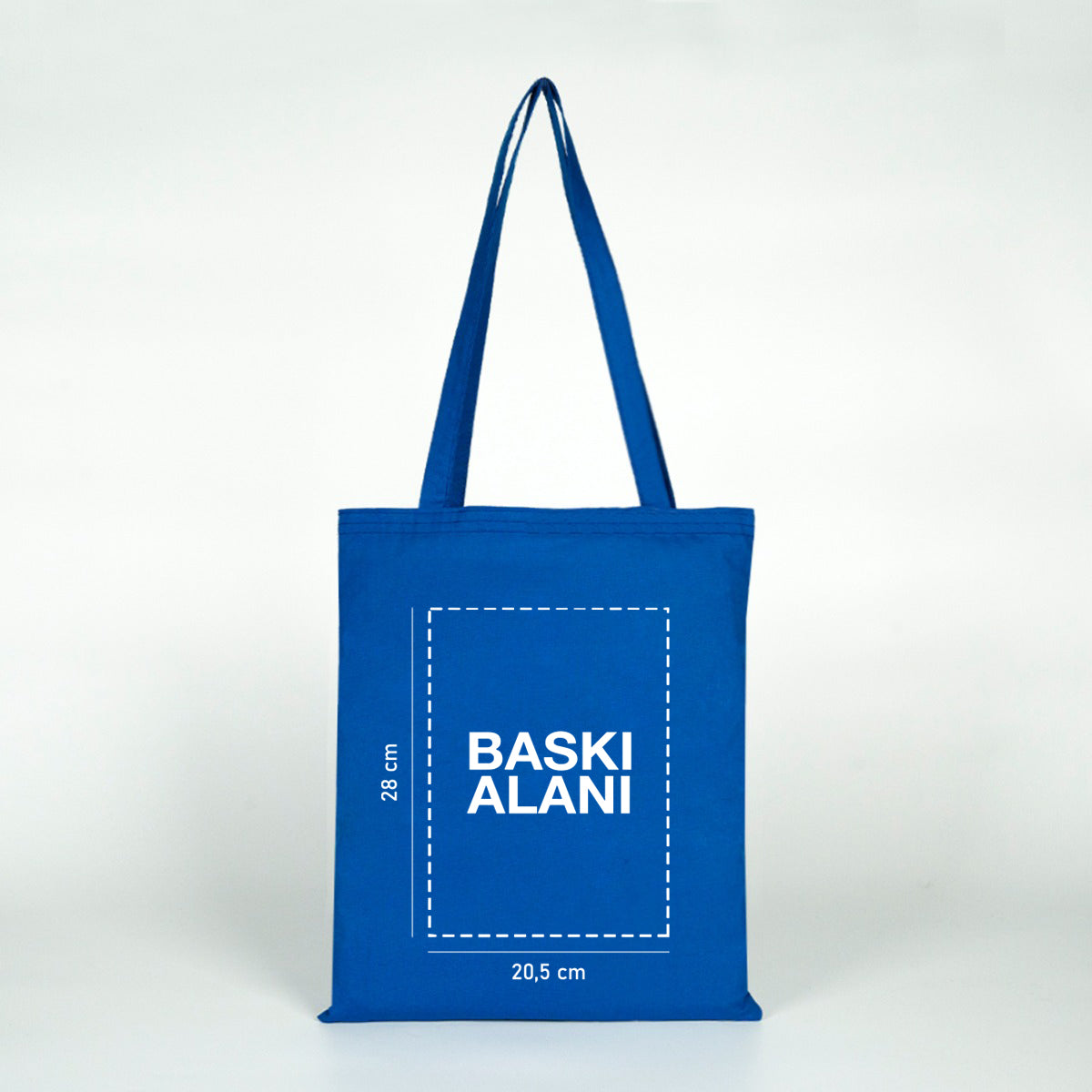 Gabardin Bez Çanta Saks Mavi 35x40 cm (Özelleştirilebilir)