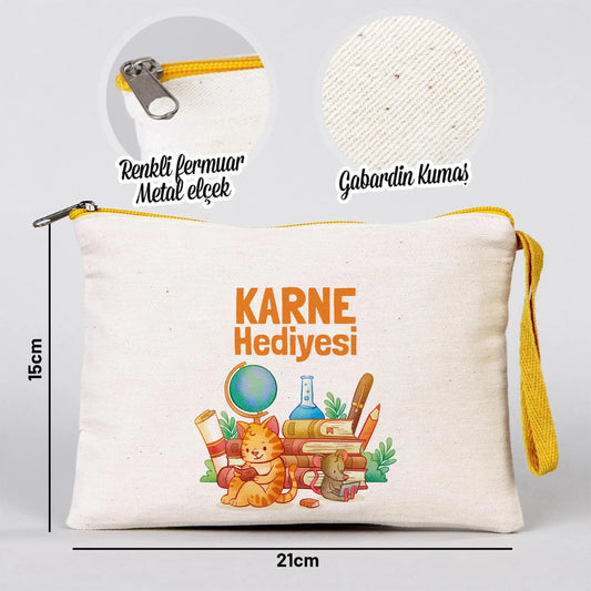 Karne Günü Desenli Clutch – Sarı 21×15 cm (Özelleştirilebilir)