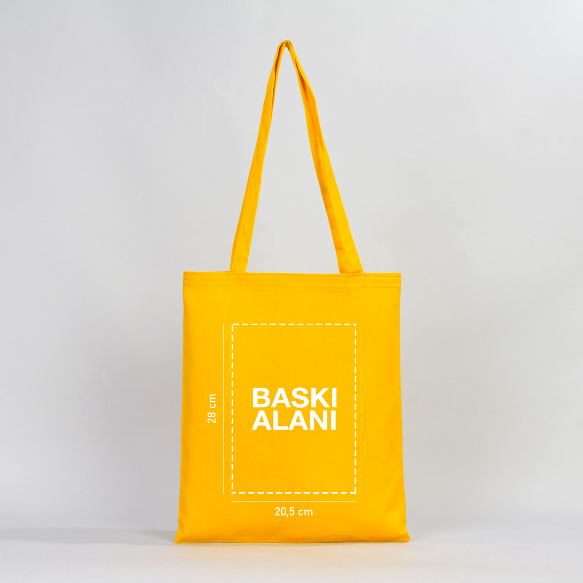 Gabardin Bez Çanta Sarı 35x40 cm (Özelleştirilebilir)