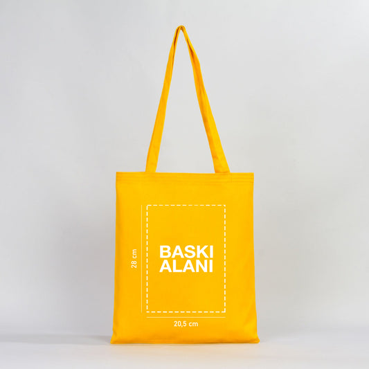 Gabardin Bez Çanta Sarı 35x40 cm (Özelleştirilebilir)