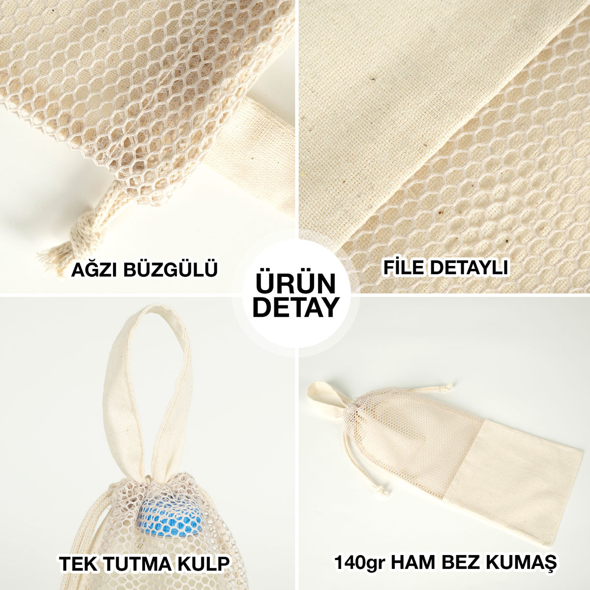 Zeytinyağı Fileli Şişe Çantası - Tek Tutma Kulp 36,5x16 cm (Özelleştirebilir) - istecanta.com