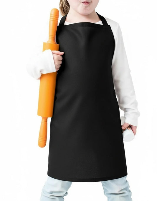 Mutfak Önlüğü Çocuk %100 Pamuk Kumaş - Siyah