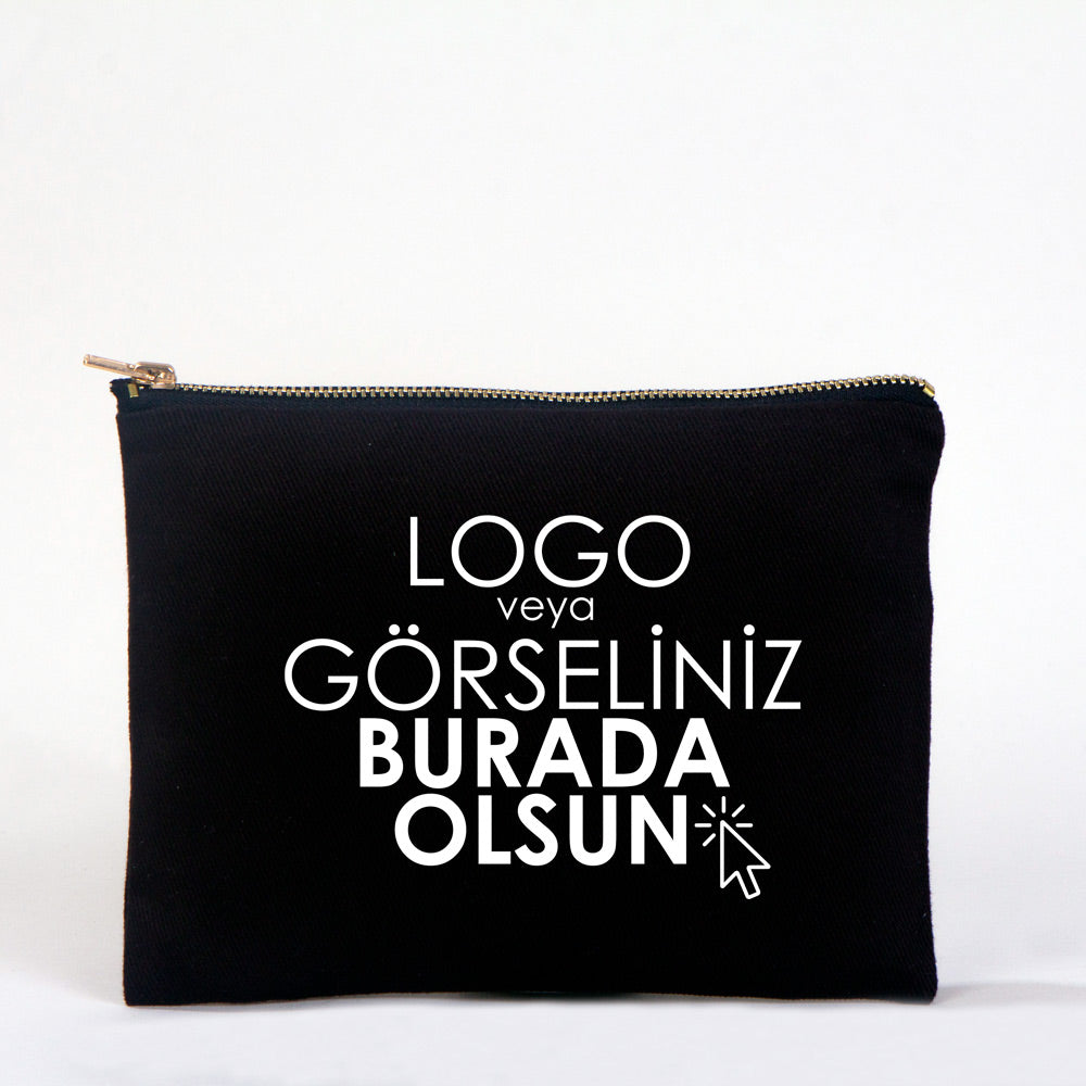 Karne Günü Star Clutch 21×15 Siyah – Metal Fermuar (Özelleştirilebilir)