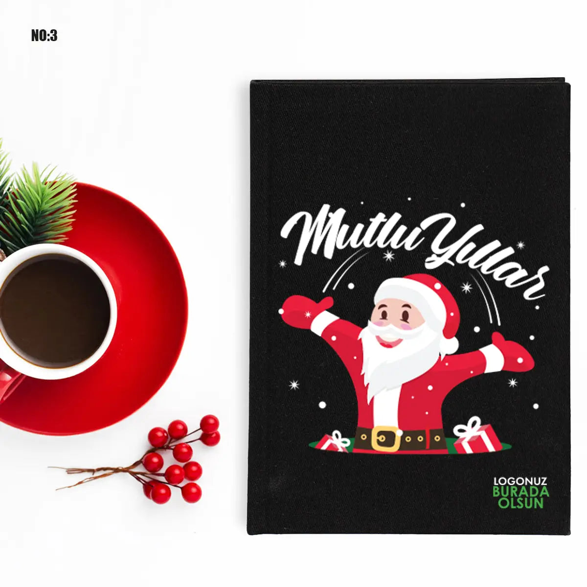 Yılbaşına Özel Baskılı Kanvas Defter (Özelleştirilebilir)