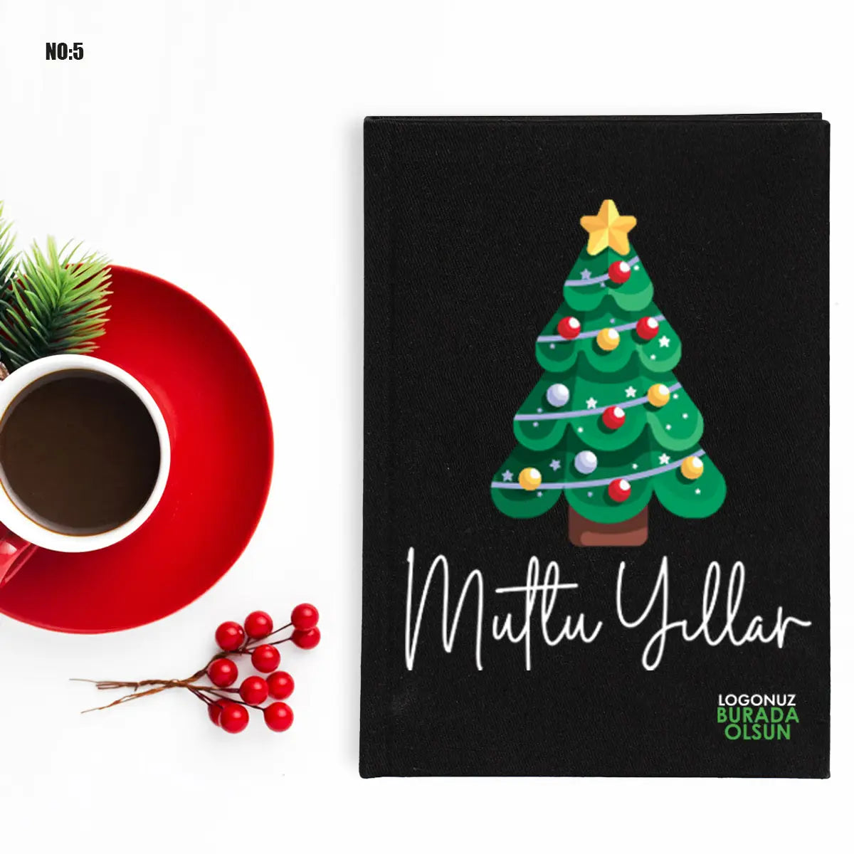 Yılbaşına Özel Baskılı Kanvas Defter (Özelleştirilebilir)