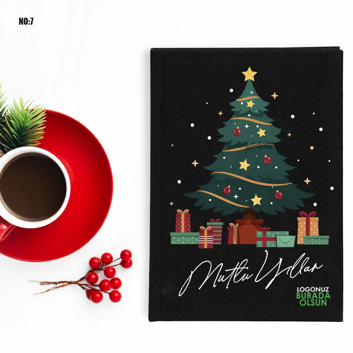 Yılbaşına Özel Baskılı Kanvas Defter (Özelleştirilebilir)