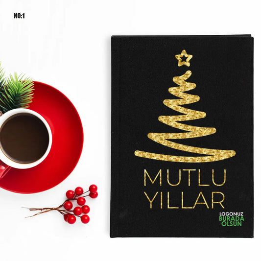 Yılbaşına Özel Baskılı Kanvas Defter (Özelleştirilebilir)