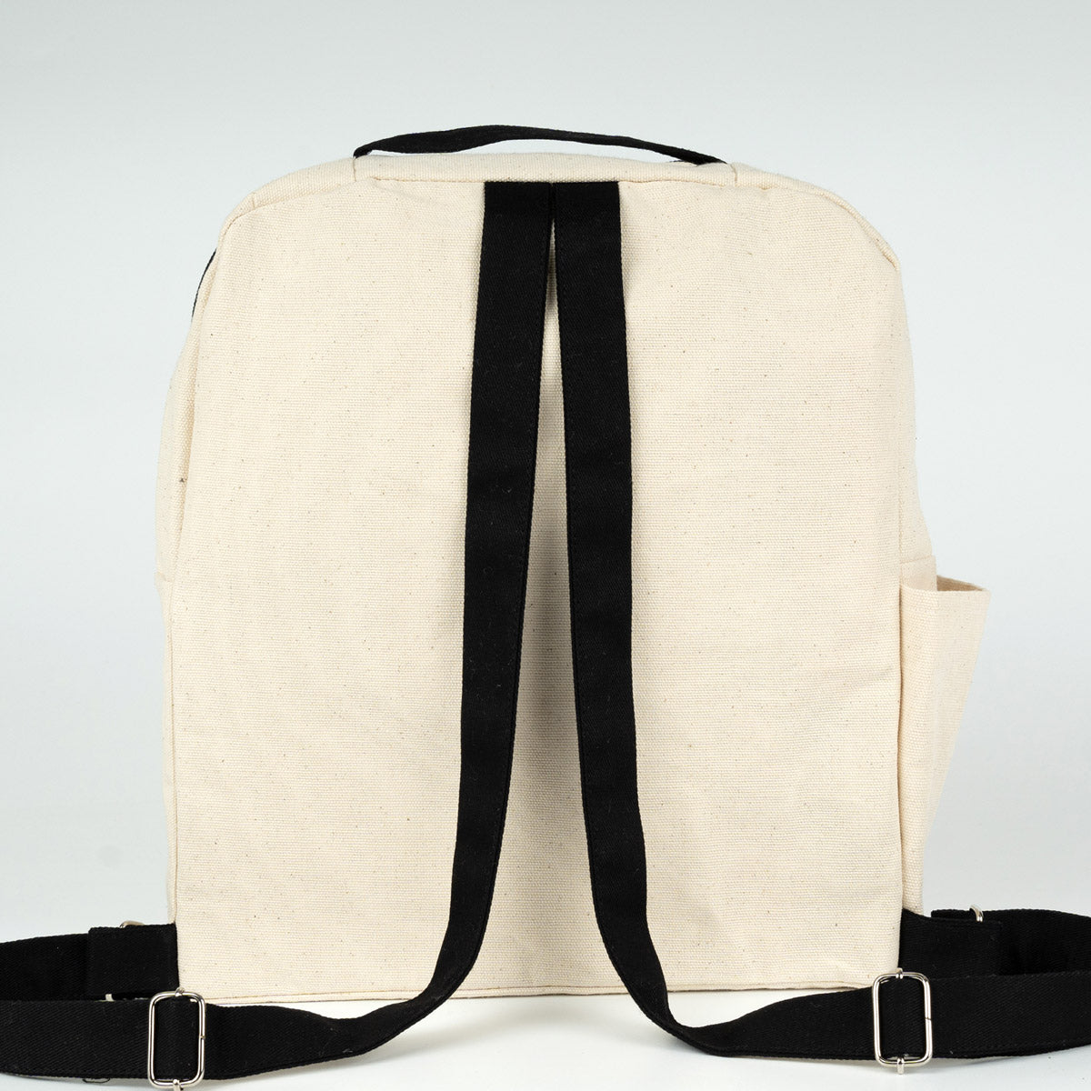 Karne Gününe Özel Siyah VIP Kanvas Sırt Çantası – Ön ve Yan Cepli